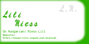 lili miess business card